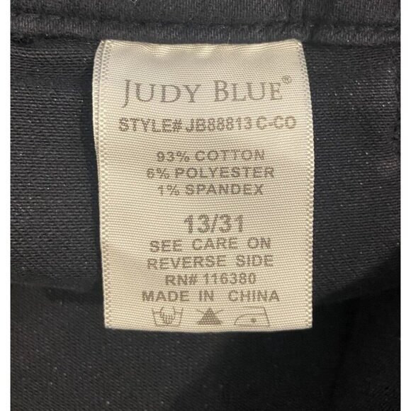 Judy Blue Garment Dyed High Waist Cuffed Jogger Jeans Navy Blue Size 13 31 - Picture 4 of 4
